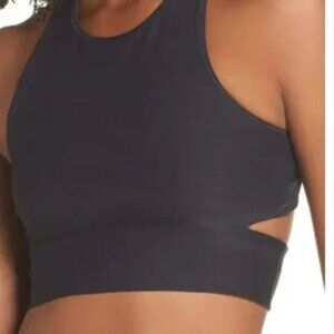 Outdoor Voices Slashback Sports Bra Crop Tank Charcoal Gray Women’s L Large